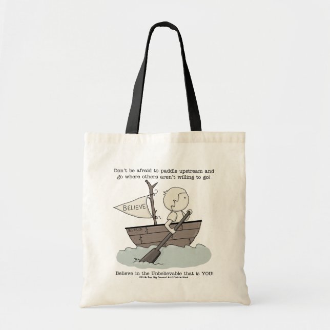 Bolso De Tela Remar Contra la Corriente (Frente)