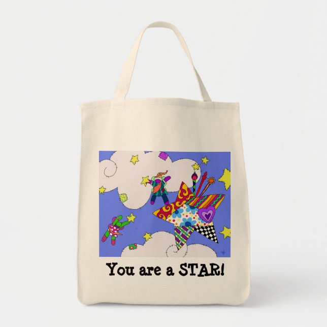 Bolso De Tela Remiendo de baile de la estrella (Frente)