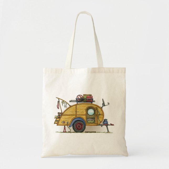 Bolso De Tela Remolque lindo del viaje del campista de la (Frente)