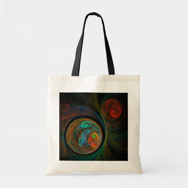 Bolso De Tela Renacer Blue Abstract Art Tote Bag (Frente)