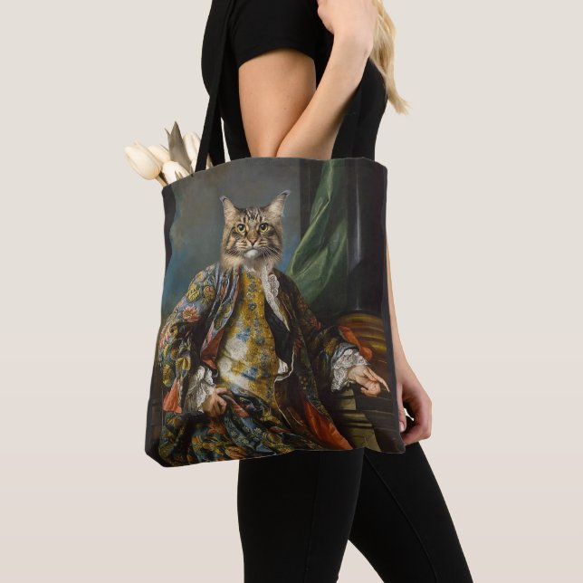 BOLSO DE TELA RENAISSANCE CAT SHOULDER TOTE (Detalle)