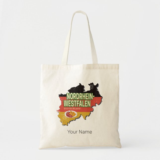 Bolso De Tela Renania del Norte Westfalia Alemania Retro NRW Sou (Frente)