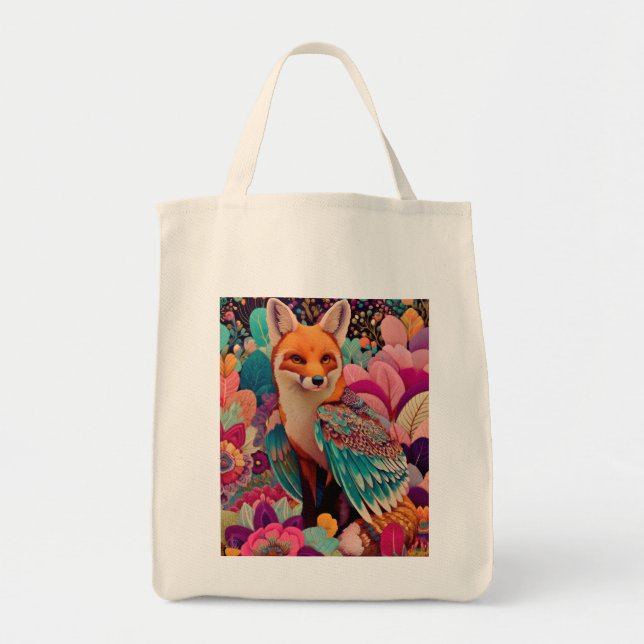 Bolso De Tela Renard aux ailes d’oiseau (Frente)