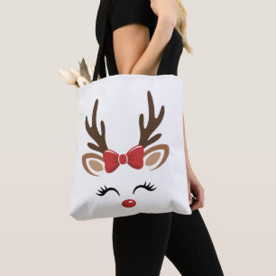 Bolso De Tela Reno de Navidad Lindo Día Festivo Invierno