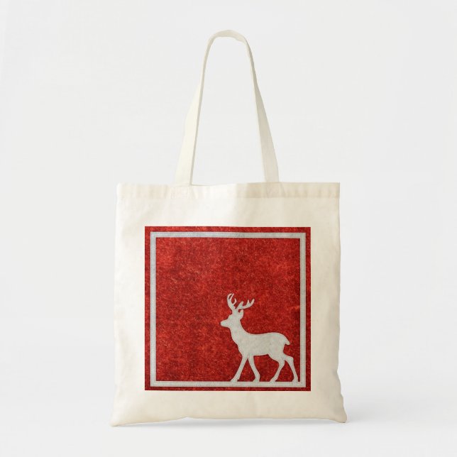 Bolso De Tela Reno decorativo personalizado de las Felices (Frente)