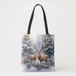 Bolso De Tela Renos en invierno Maravilla