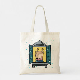 Bolso De Tela Renos En La Ventana