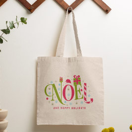 Bolso De Tela Renuncia a la tipografía de color y diversión noel
