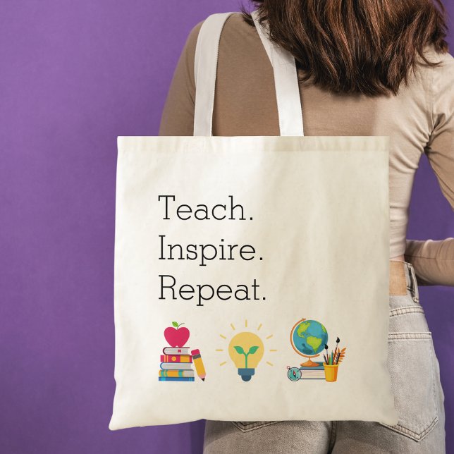Bolso De Tela Repetición de Inspire Teach, Apreciación del profe (Subido por el creador)