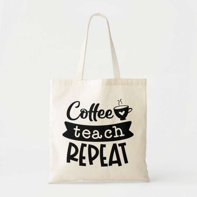 Bolso De Tela Repetición de prueba de café (Frente)