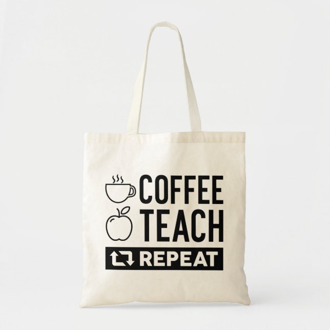 Bolso De Tela Repetición de prueba de café (Frente)