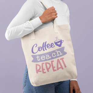 Bolso De Tela Repetición de prueba de café