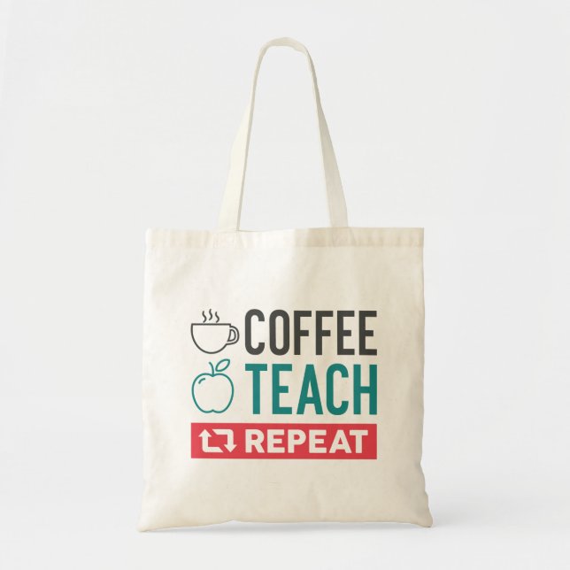 Bolso De Tela Repetición de prueba de café (Frente)