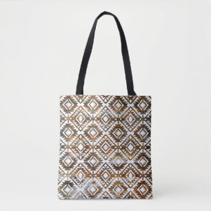 Bolso De Tela Repetición geométrica, fondo texturizado