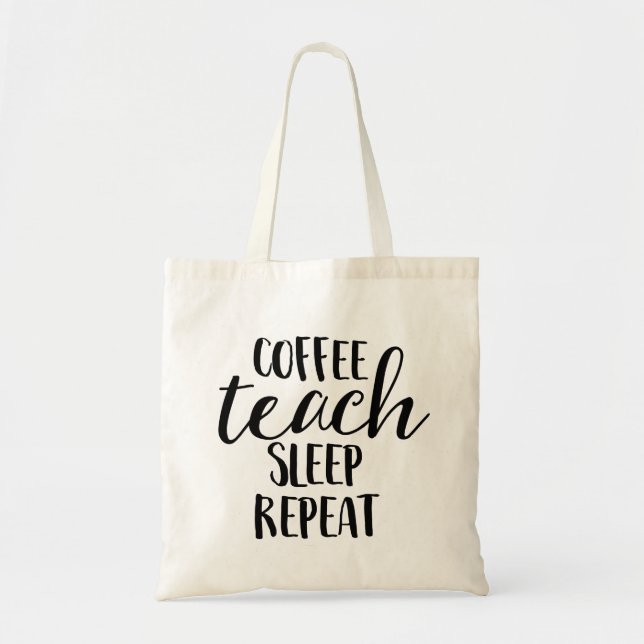 Bolso De Tela Repetir el sueño de la prueba de café (Frente)
