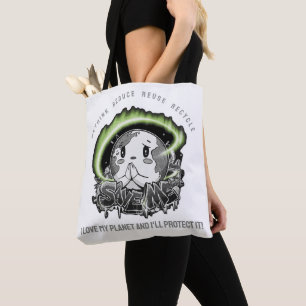Bolso De Tela Repiensa Reduce Reutiliza Recicla Salva la Tierra