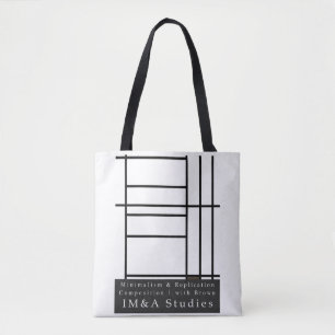 Bolso De Tela Replicación minimalista 2 comp 1 con Tote marrón
