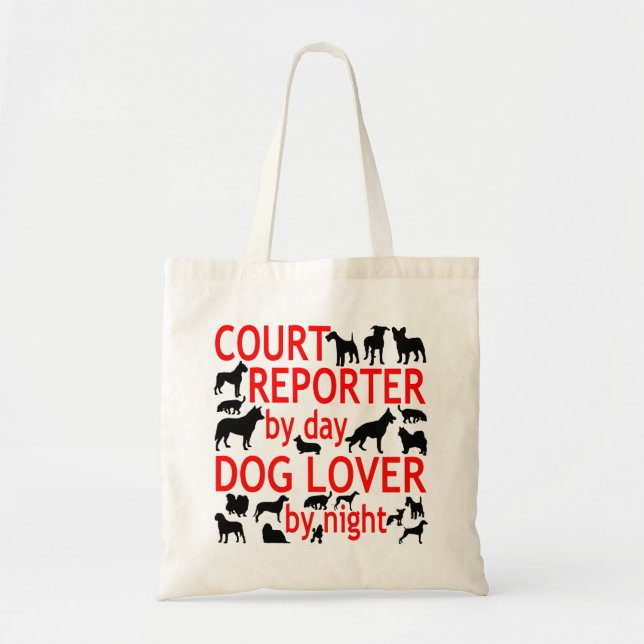 Bolso De Tela Reportero de Dog Lover Court (Frente)