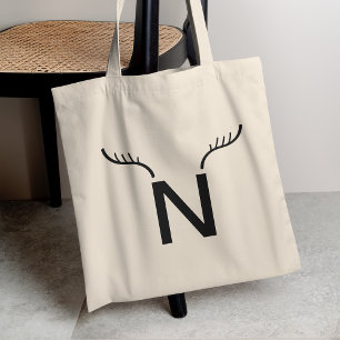 Bolso De Tela Reproductores de renos Navidades iniciales moderno