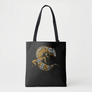 Bolso De Tela Reptil del lagarto del Gecko del leopardo