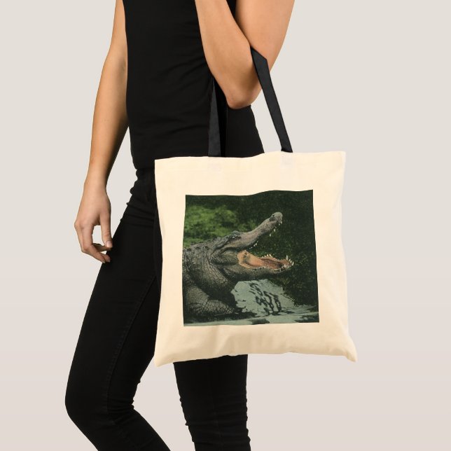 Bolso De Tela Reptiles de cocodrilos vintales, vida animal marin (Anverso (producto))