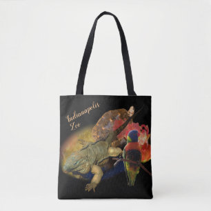 Bolso De Tela Reptiles y aves del zoológico de Indianápolis