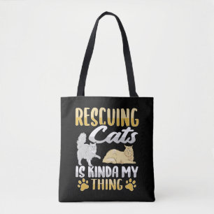 Bolso De Tela Rescatador de gatos de rescate animal