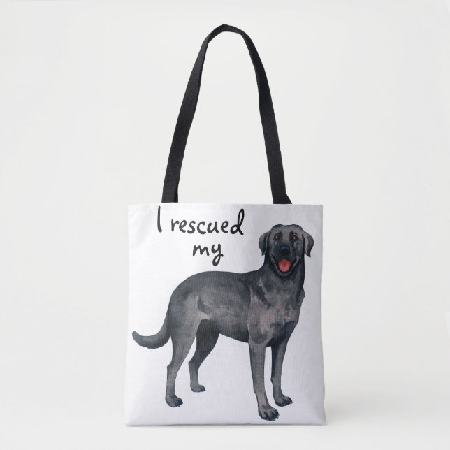 Bolso De Tela Rescate Black Lab (Anverso)