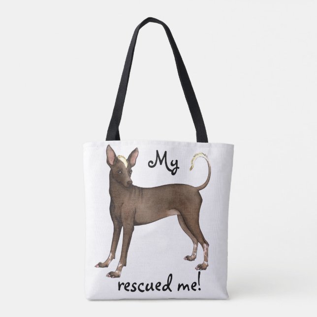 Bolso De Tela Rescate de Xoloitzcuintli (Reverso)
