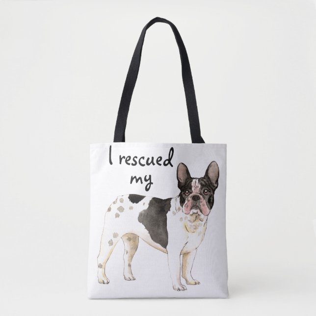 Bolso De Tela Rescate Frenchie (Anverso)