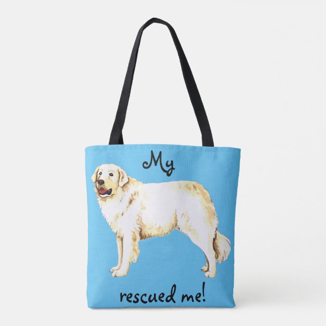 Bolso De Tela Rescate Kuvasz (Reverso)