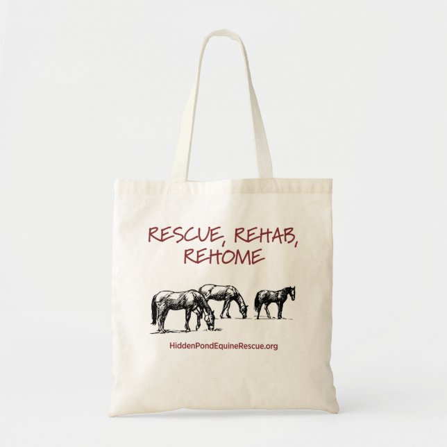 Bolso De Tela Rescate, rehabilitación, Tote de presupuesto de re (Frente)