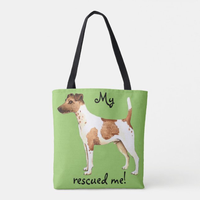 Bolso De Tela Rescate suave de Fox Terrier (Reverso)