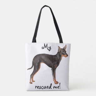 Bolso De Tela Rescate Toy Manchester Terrier