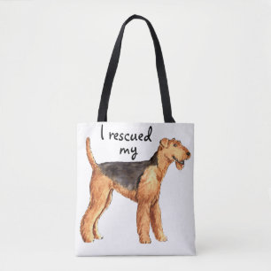 Bolso De Tela Rescue Airedale