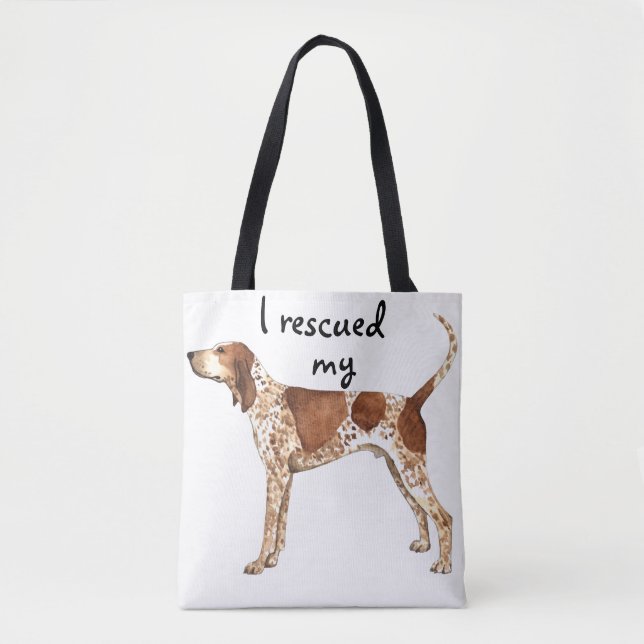 Bolso De Tela Rescue American English Coonhound (Anverso)