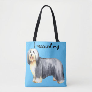 Bolso De Tela Rescue Bearded Collie
