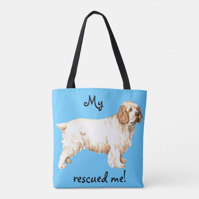 Bolso De Tela Rescue Clumber Spaniel (Reverso)