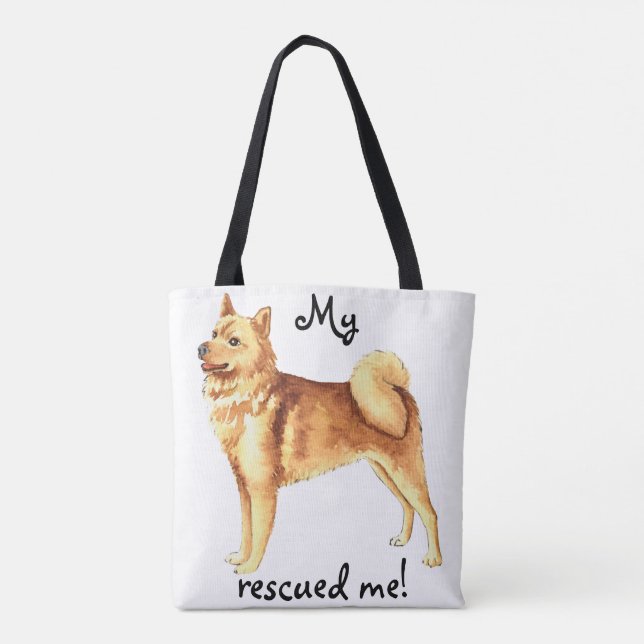 Bolso De Tela Rescue Finlandés Spitz (Reverso)