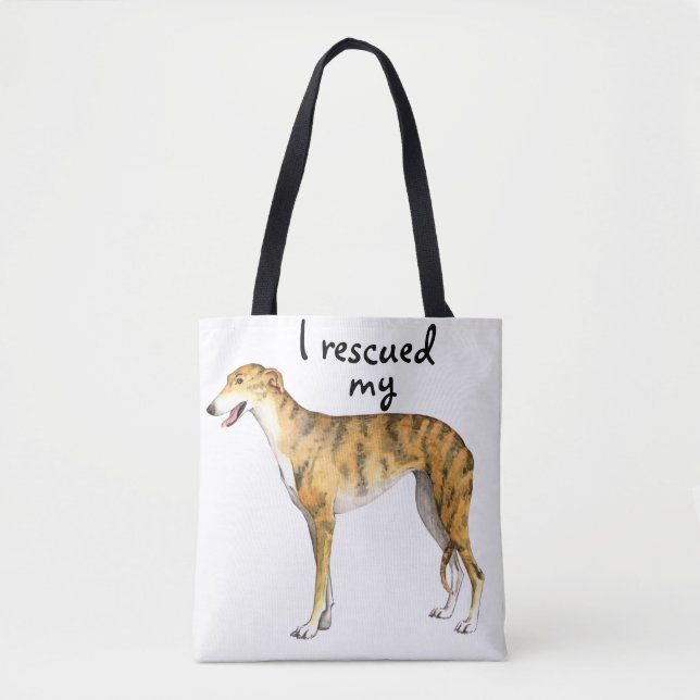 Bolso De Tela Rescue Greyhound (Anverso)