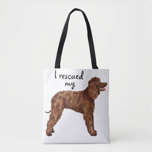 Bolso De Tela Rescue Irish Water Spaniel (Anverso)
