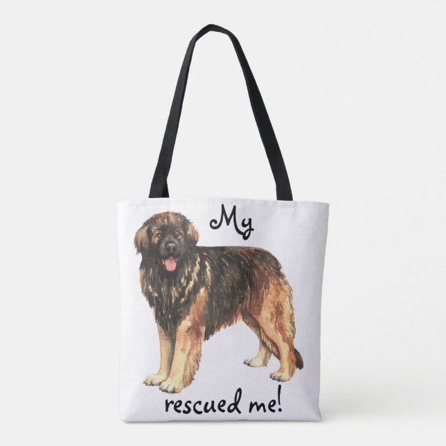 Bolso De Tela Rescue Leonberger (Reverso)