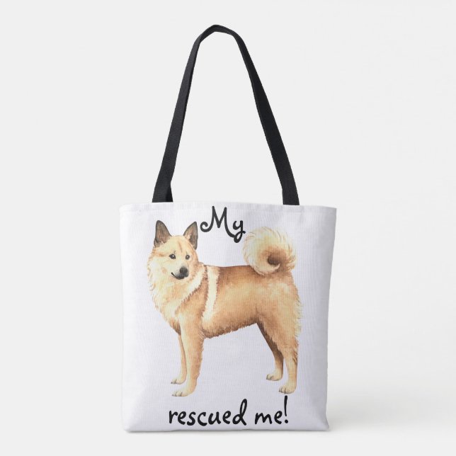 Bolso De Tela Rescue Norwegian Buhund (Reverso)