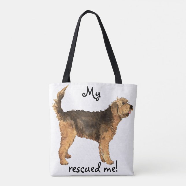 Bolso De Tela Rescue Otterhound (Reverso)