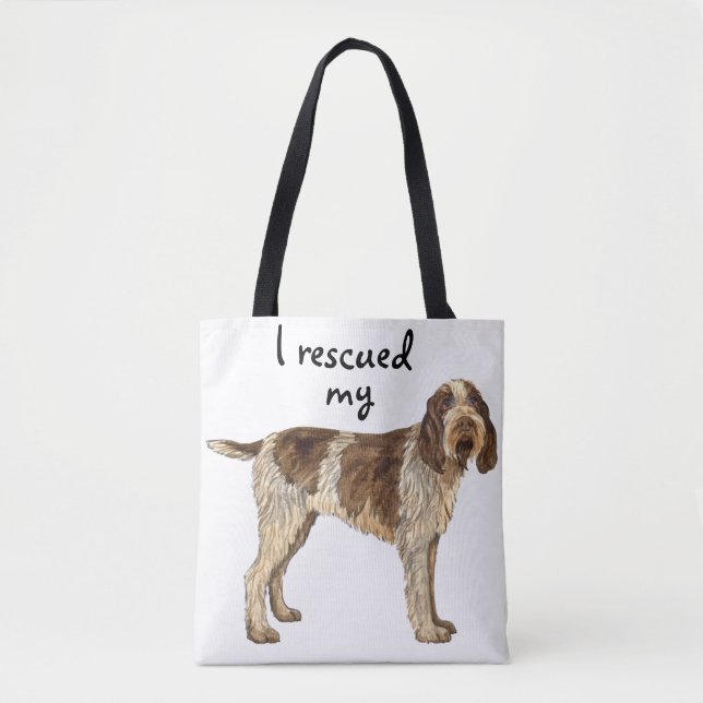 Bolso De Tela Rescue Spinone (Anverso)