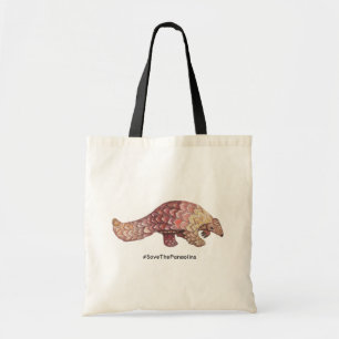 Bolso De Tela Reserva de la acuarela el tote de los Pangolins