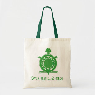 Bolso De Tela Reserva del totalizador una tortuga
