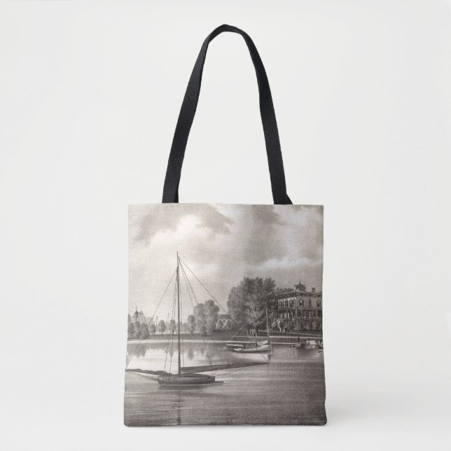 Bolso De Tela Residencia de José Francisco, el río de Tom, NJ (Anverso)