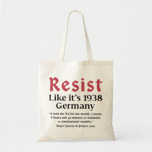 Bolso De Tela Resist Like It's 1938 Alemania