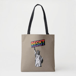 Bolso De Tela Resista a la estatua de la libertad regalo feminis